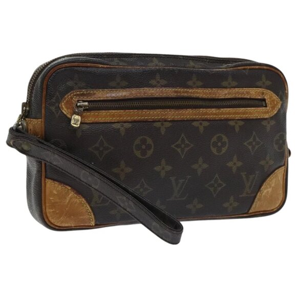 LOUIS VUITTON Monogram Marly Dragonne GM Clutch Bag M51825 LV Auth 94552 - Picture 1 of 16